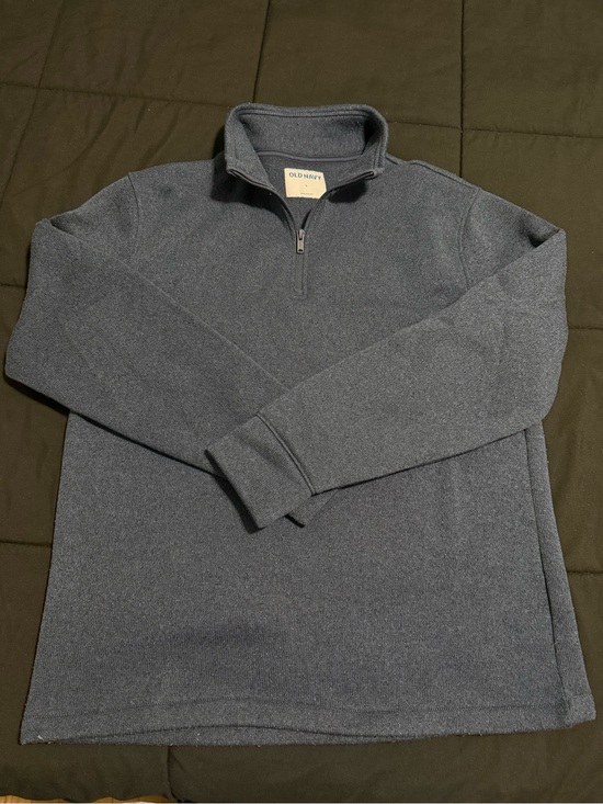 Old Navy Other - Old Navy Men’s Heathered Dark Blue Quarter-Zip Pullover